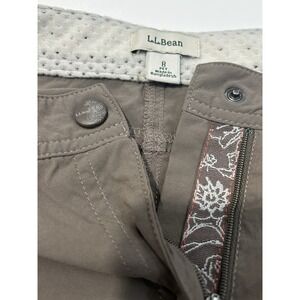 LL Bean Pants Womens Size 8 Petite Trail Hiking Drawcord Ankles Adjust/Waist